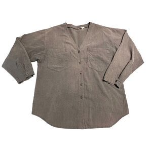Vintage Charcoal Grey Cotton Blouse